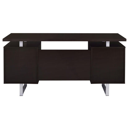 Cappuccino 2-drawer Floating Top Office Desk image 9