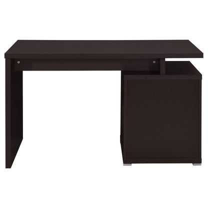 Cappuccino 2-Drawer Reversible Office Desk image 8