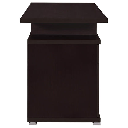 Cappuccino 2-Drawer Reversible Office Desk image 6