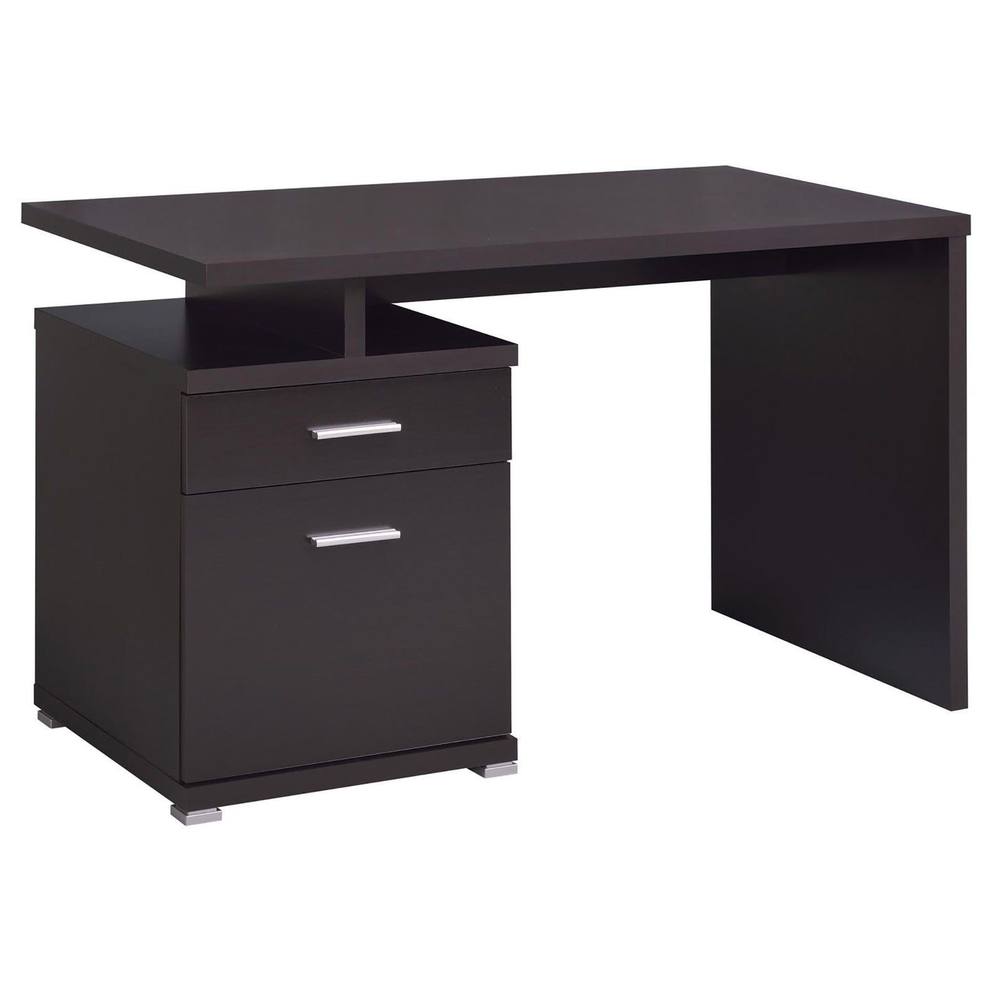 Cappuccino 2-Drawer Reversible Office Desk image 3