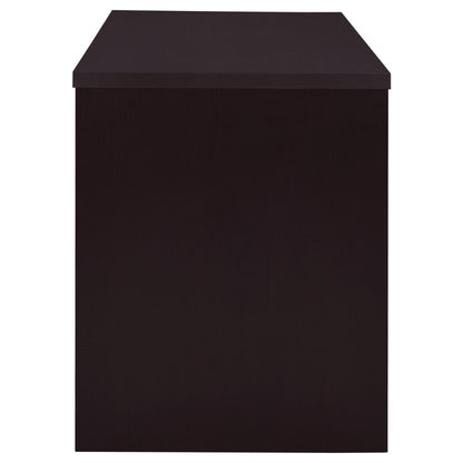 Cappuccino 2-Drawer Reversible Office Desk image 7