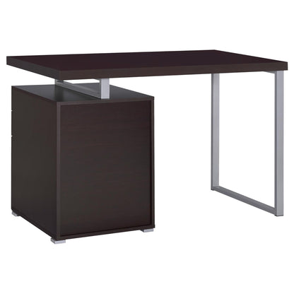 Cappuccino 3-drawer Reversible Office Desk image 7