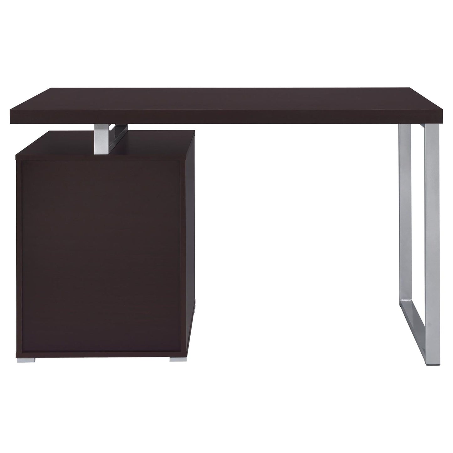 Cappuccino 3-drawer Reversible Office Desk image 8