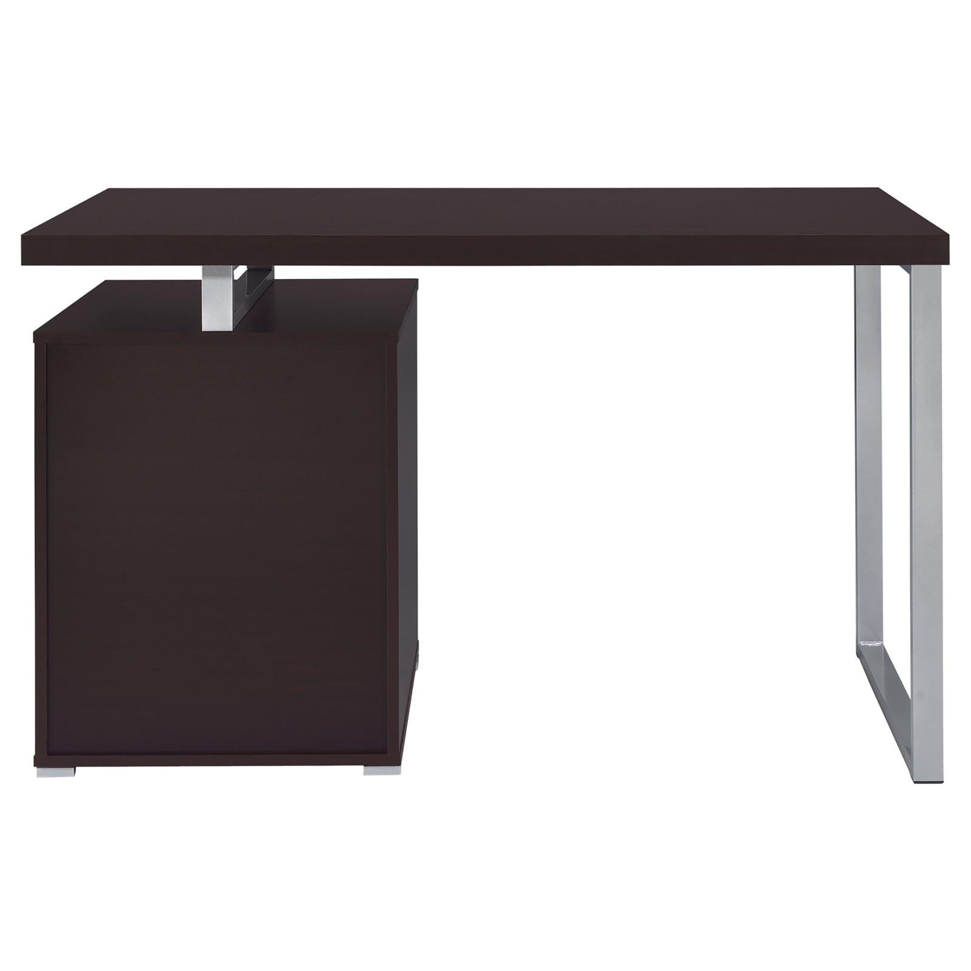 Cappuccino 3-drawer Reversible Office Desk image 8