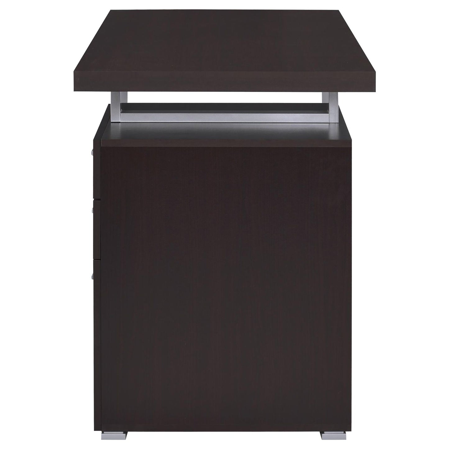 Cappuccino 3-drawer Reversible Office Desk image 6