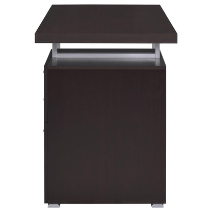 Cappuccino 3-drawer Reversible Office Desk image 6