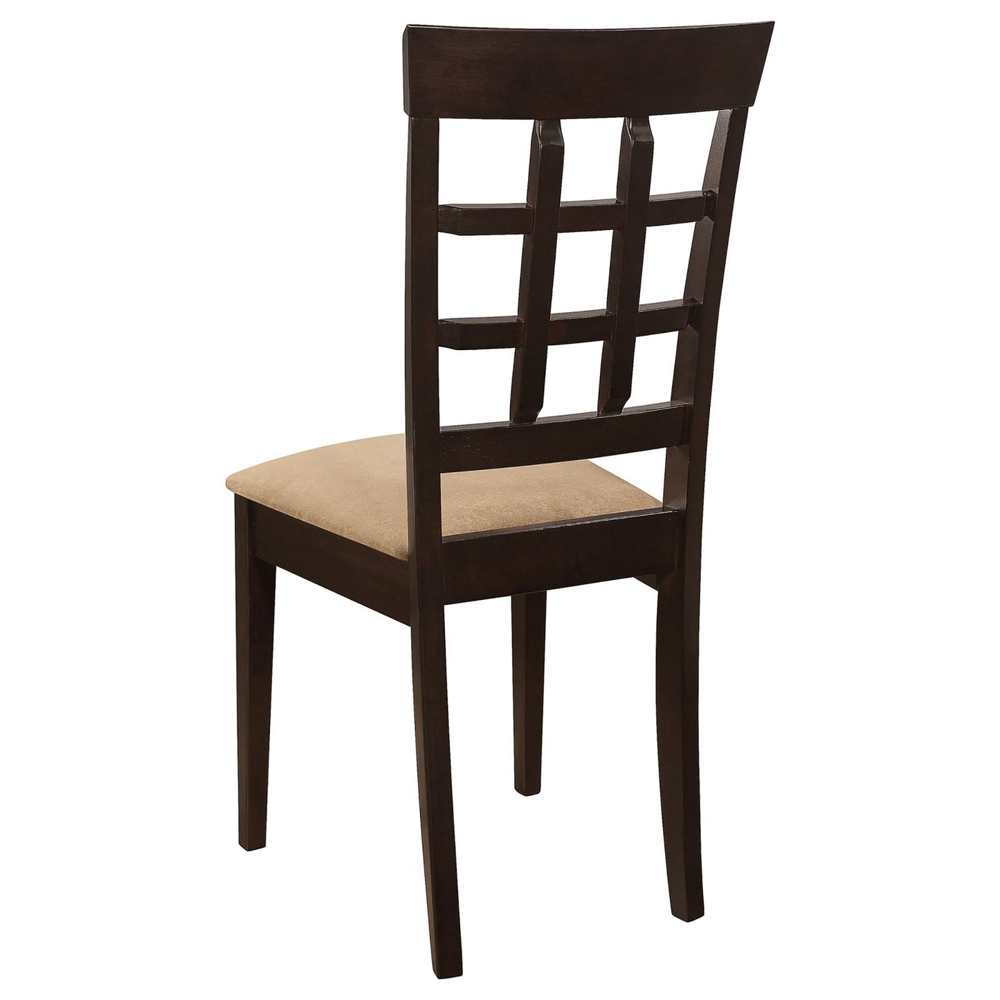Cappuccino and Beige Lattice Back Dining Chair (Set of 2) image 8