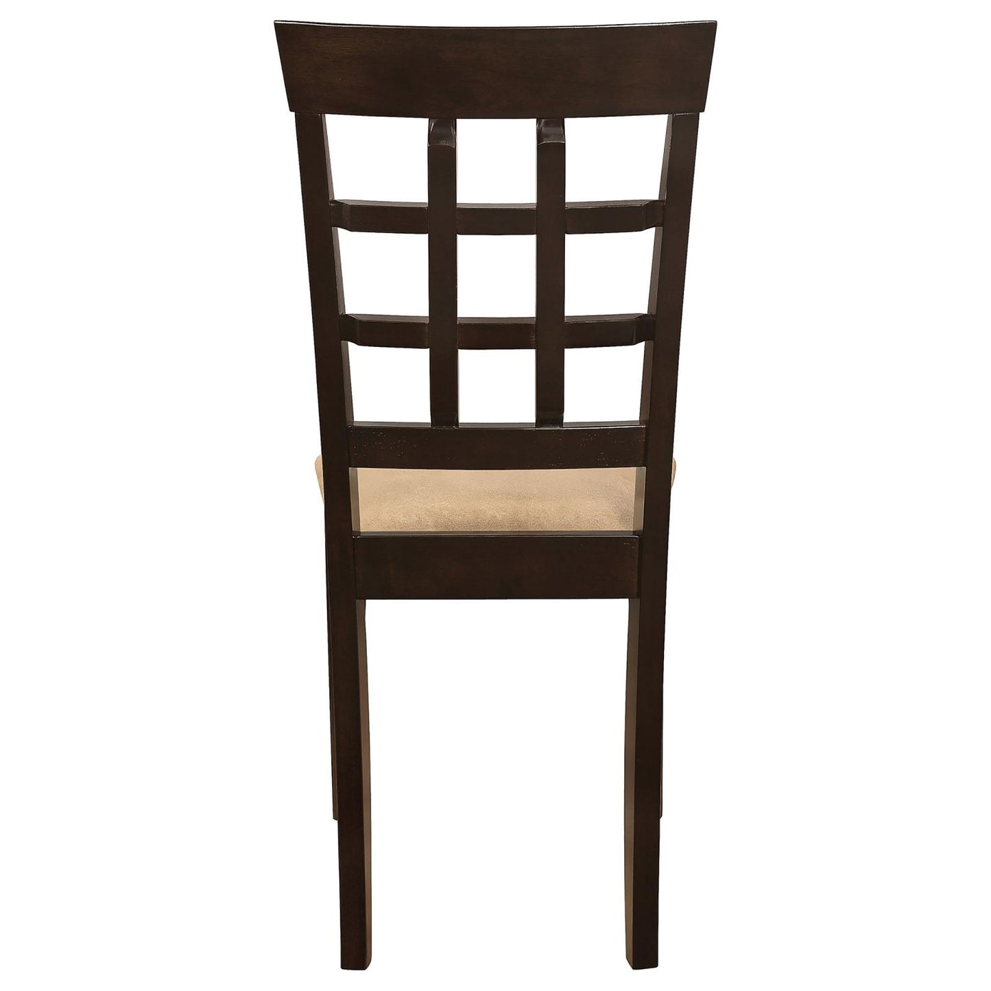Cappuccino and Beige Lattice Back Dining Chair (Set of 2) image 9