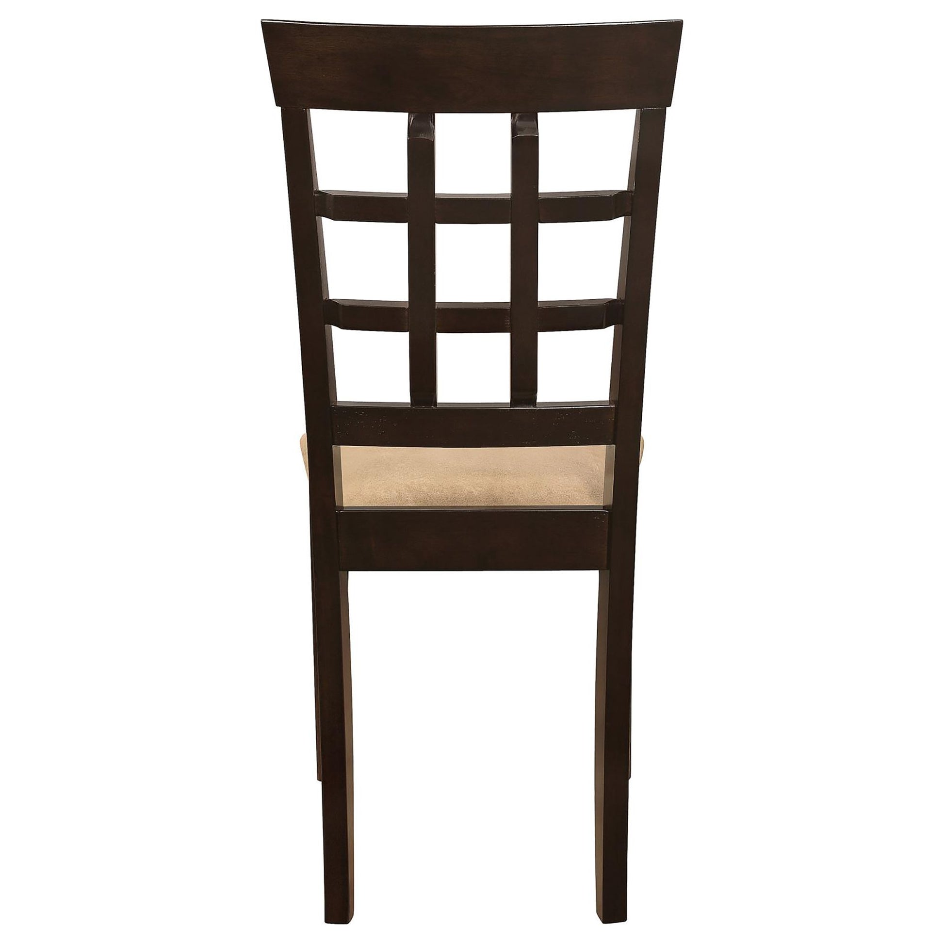 Cappuccino and Beige Lattice Back Dining Chair (Set of 2) image 9