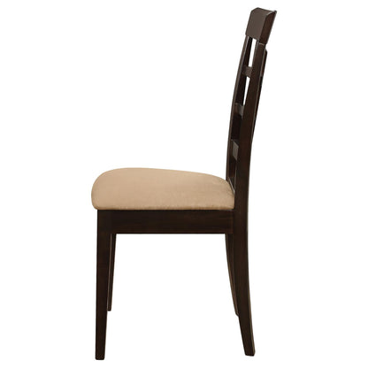 Cappuccino and Beige Lattice Back Dining Chair (Set of 2) image 6