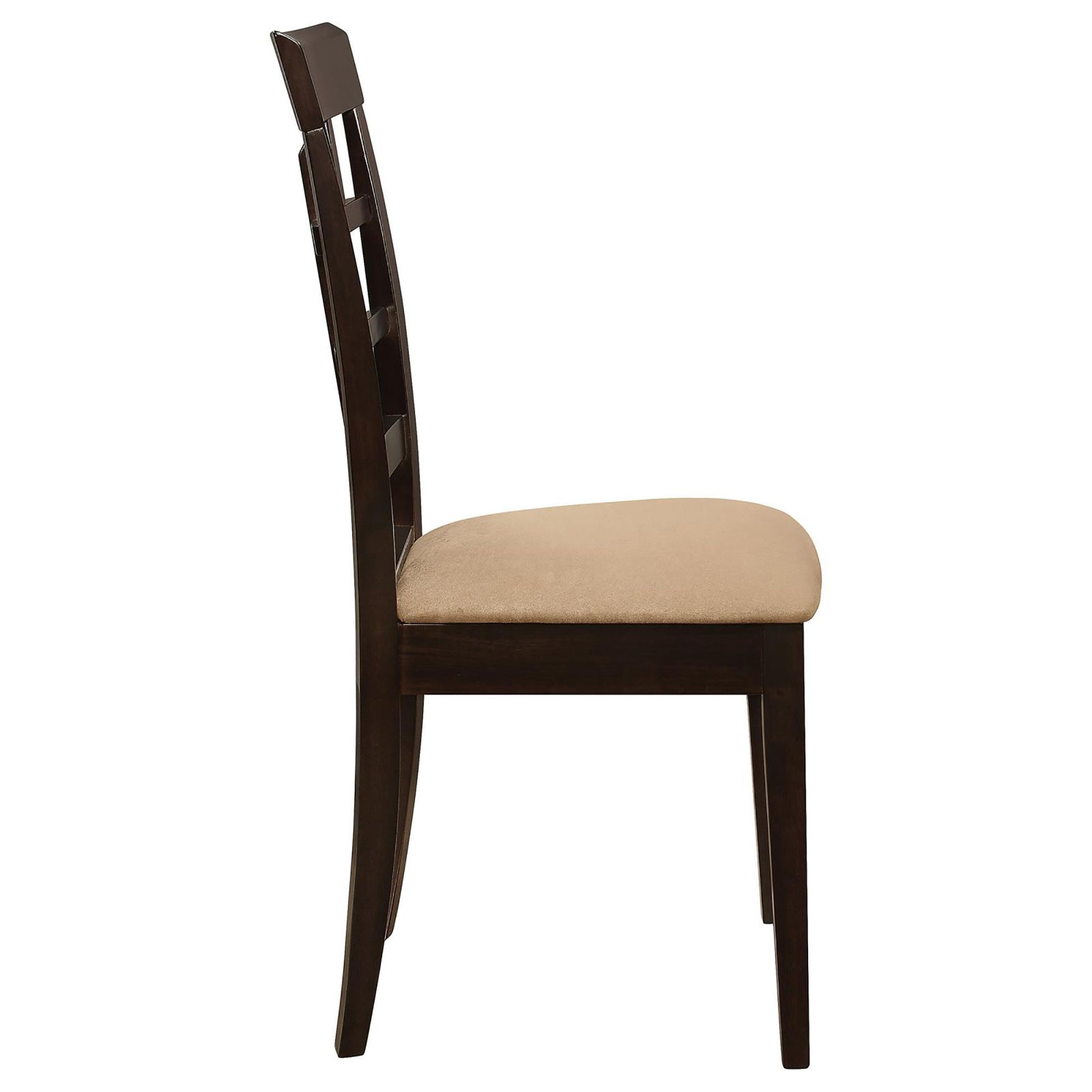 Cappuccino and Beige Lattice Back Dining Chair (Set of 2) image 7