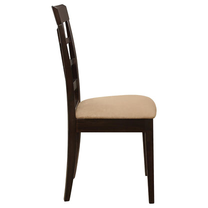 Cappuccino and Beige Lattice Back Dining Chair (Set of 2) image 7