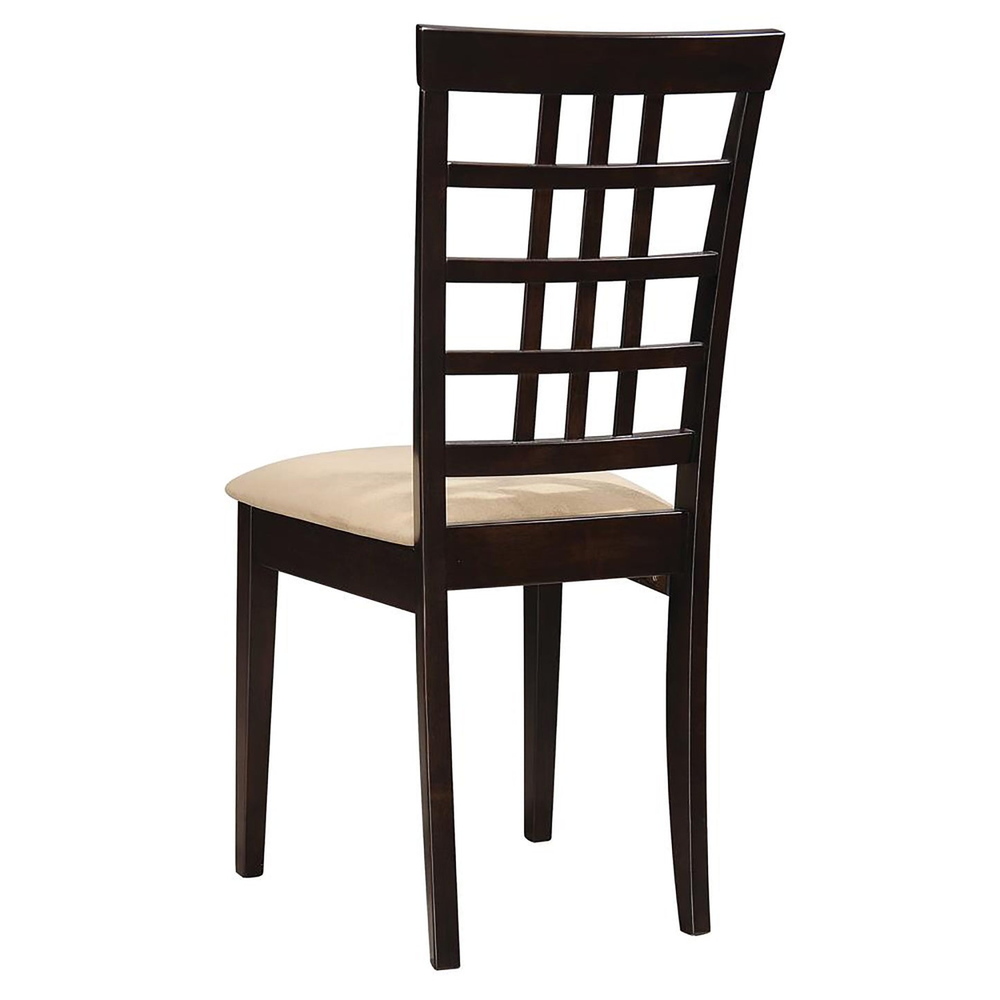 Cappuccino and Beige Lattice Back Side Chair (Set of 2) image 7