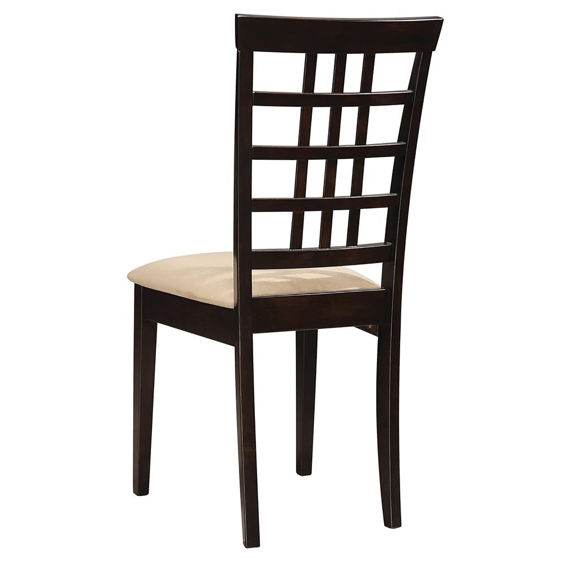 Cappuccino and Beige Lattice Back Side Chair (Set of 2) image 7