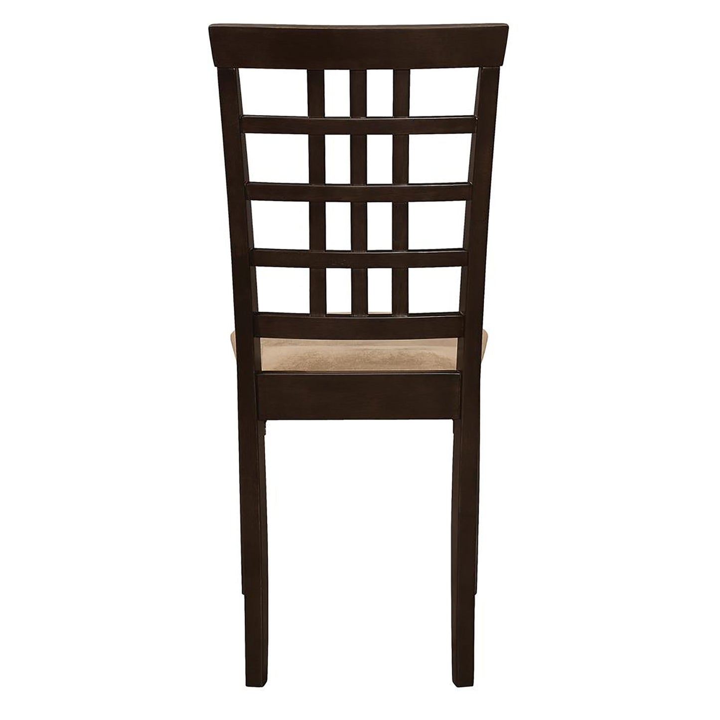 Cappuccino and Beige Lattice Back Side Chair (Set of 2) image 6