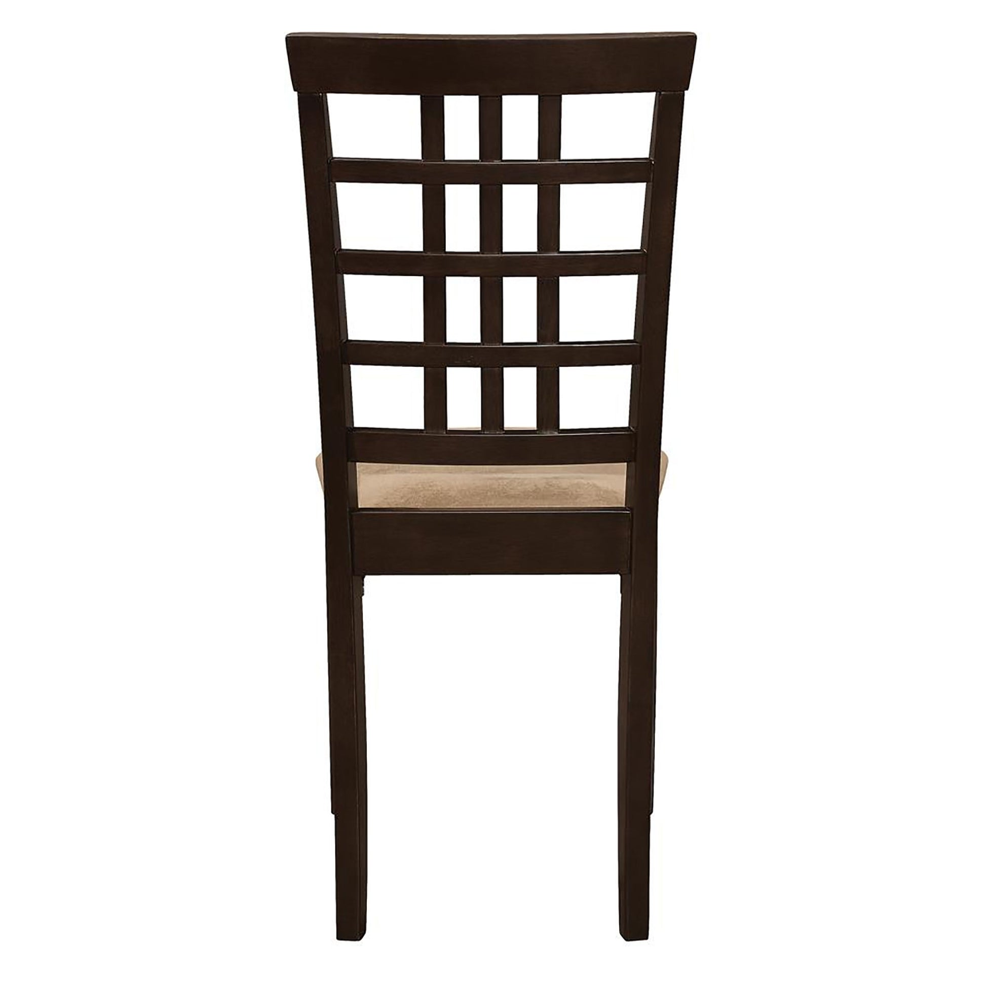 Cappuccino and Beige Lattice Back Side Chair (Set of 2) image 6