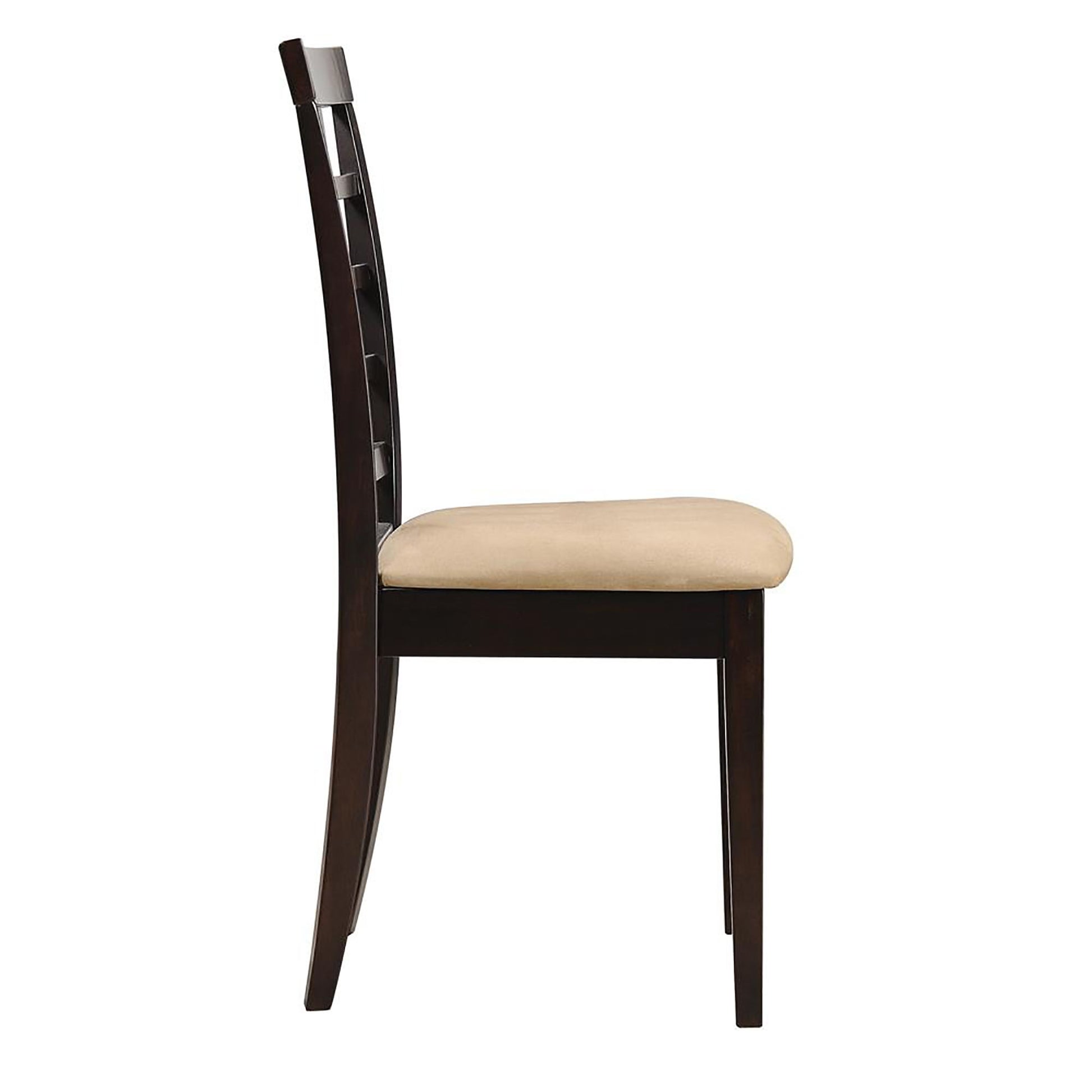 Cappuccino and Beige Lattice Back Side Chair (Set of 2) image 4