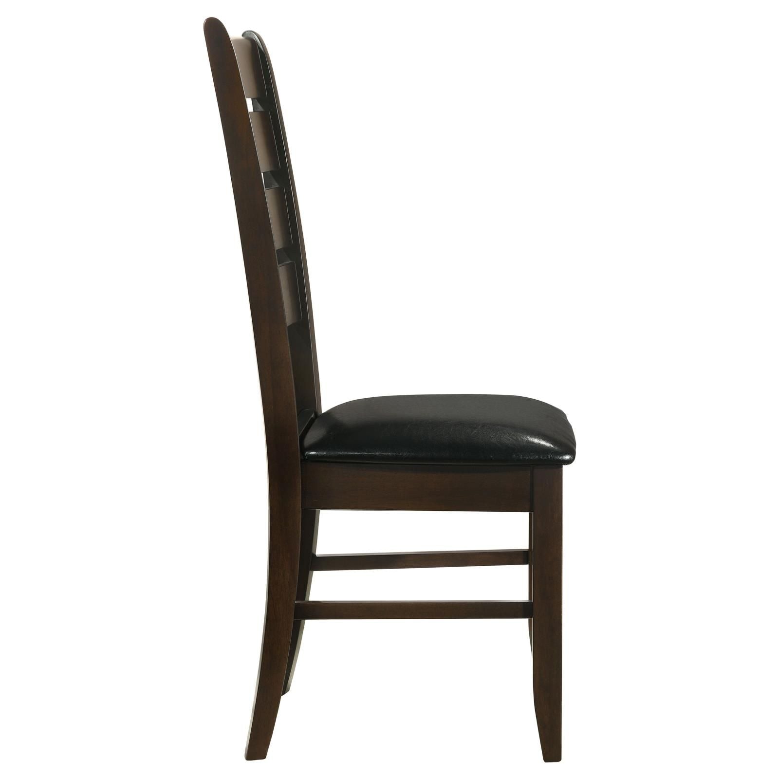 Cappuccino and Black Padded Seat Side Chairs (Set of 2) image 6