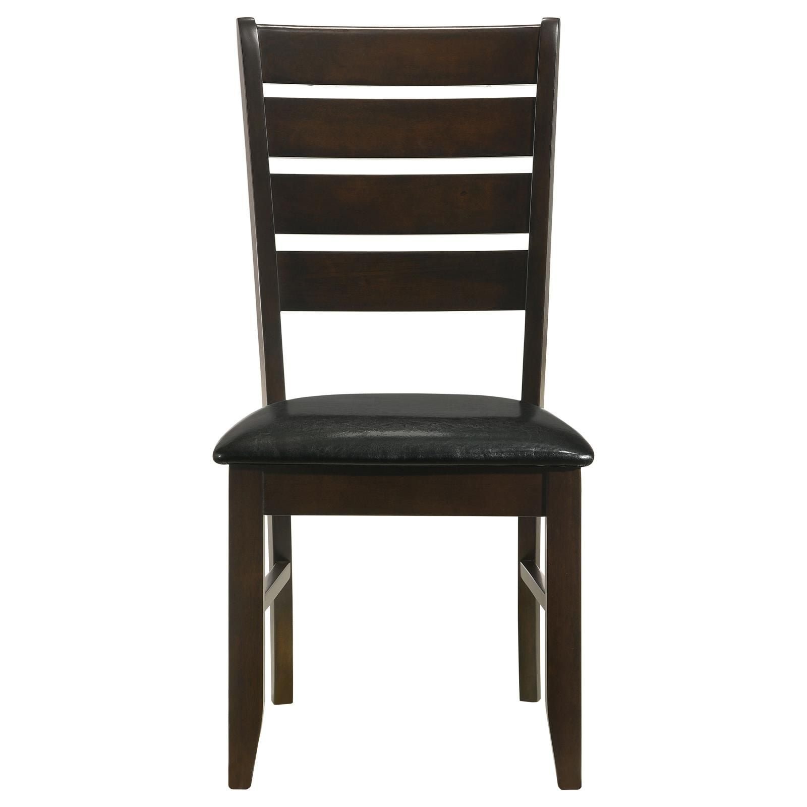 Cappuccino and Black Padded Seat Side Chairs (Set of 2) image 4