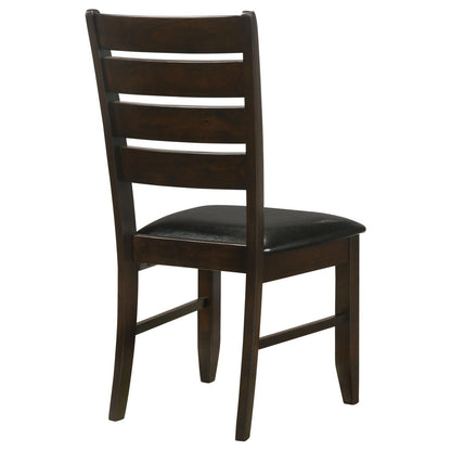 Cappuccino and Black Padded Seat Side Chairs (Set of 2) image 8