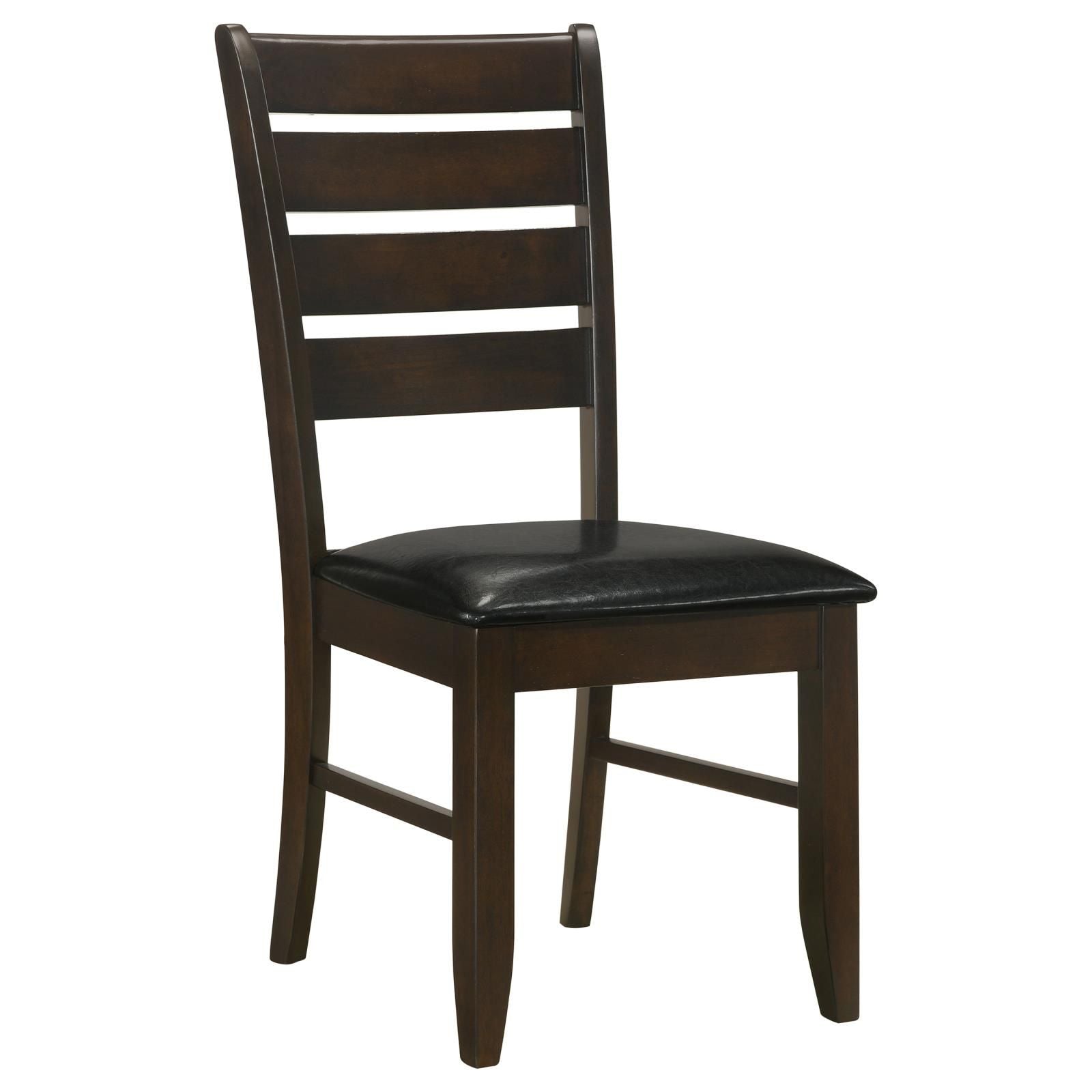 Cappuccino and Black Padded Seat Side Chairs (Set of 2) image 3