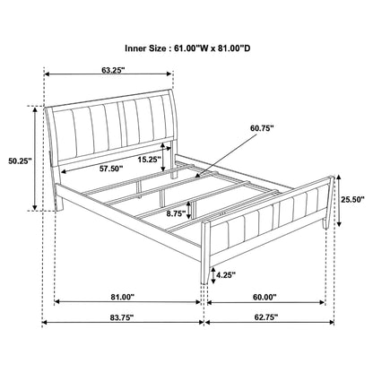 Cappuccino and Black Queen Panel Bed image 10