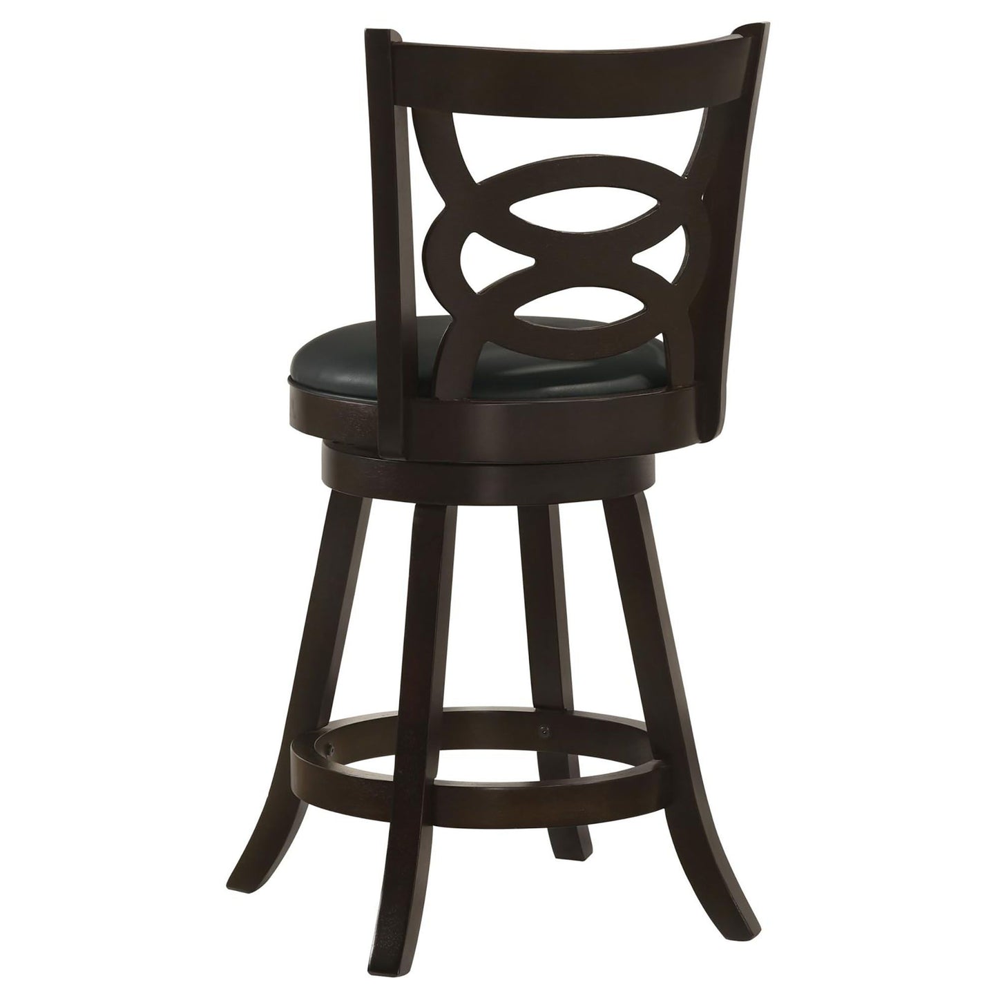 Cappuccino and Black Swivel Counter Height Stool (Set of 2) image 9