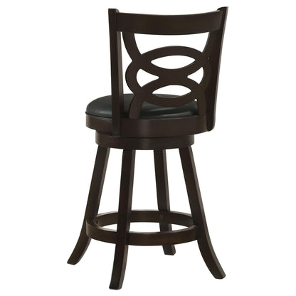 Cappuccino and Black Swivel Counter Height Stool (Set of 2) image 9