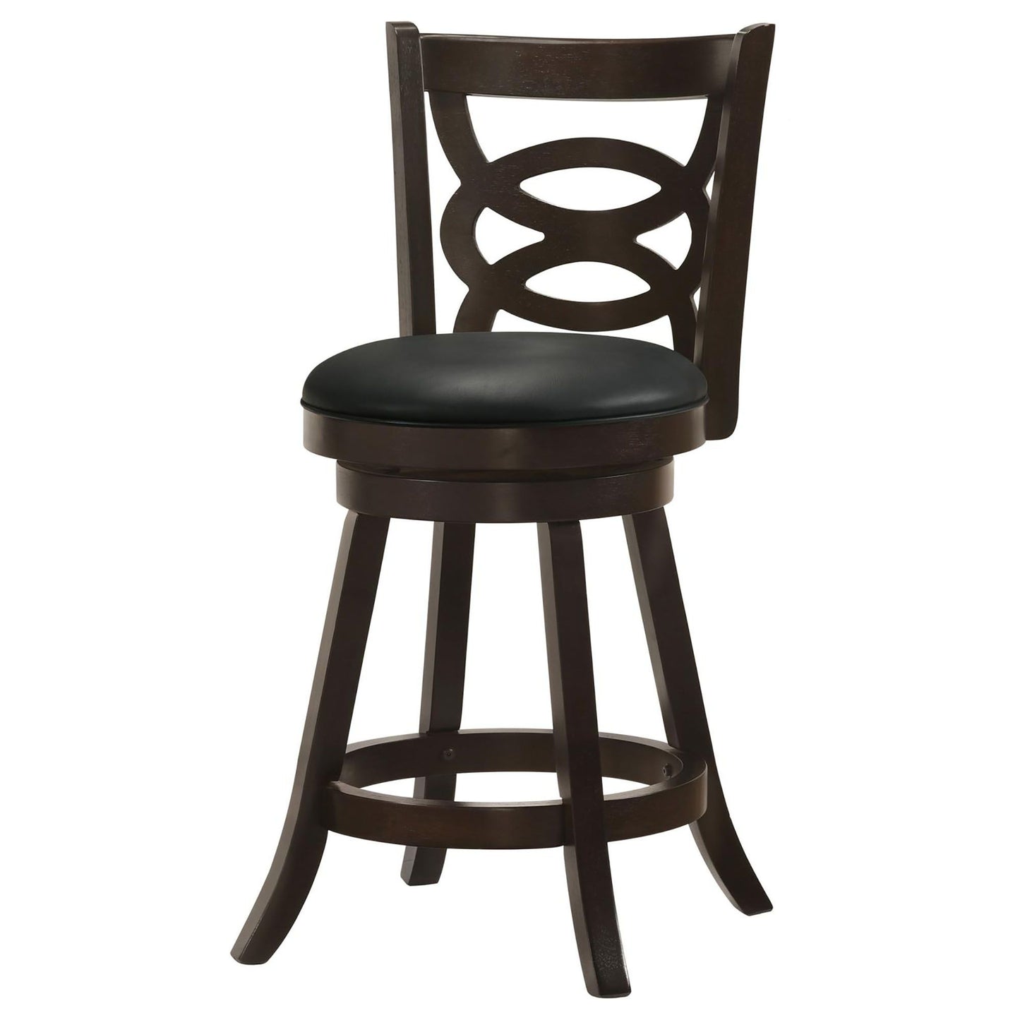 Cappuccino and Black Swivel Counter Height Stool (Set of 2) image 5