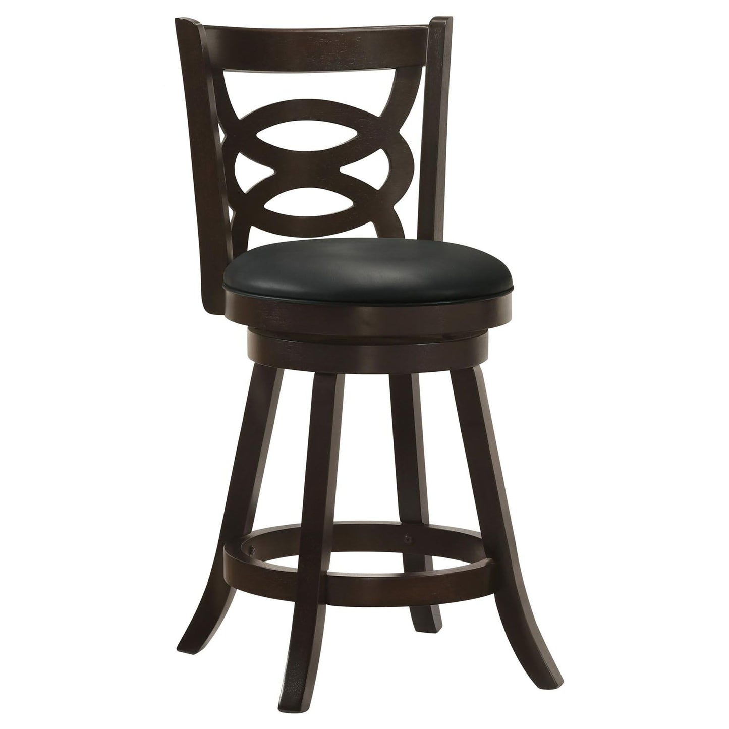 Cappuccino and Black Swivel Counter Height Stool (Set of 2) image 3