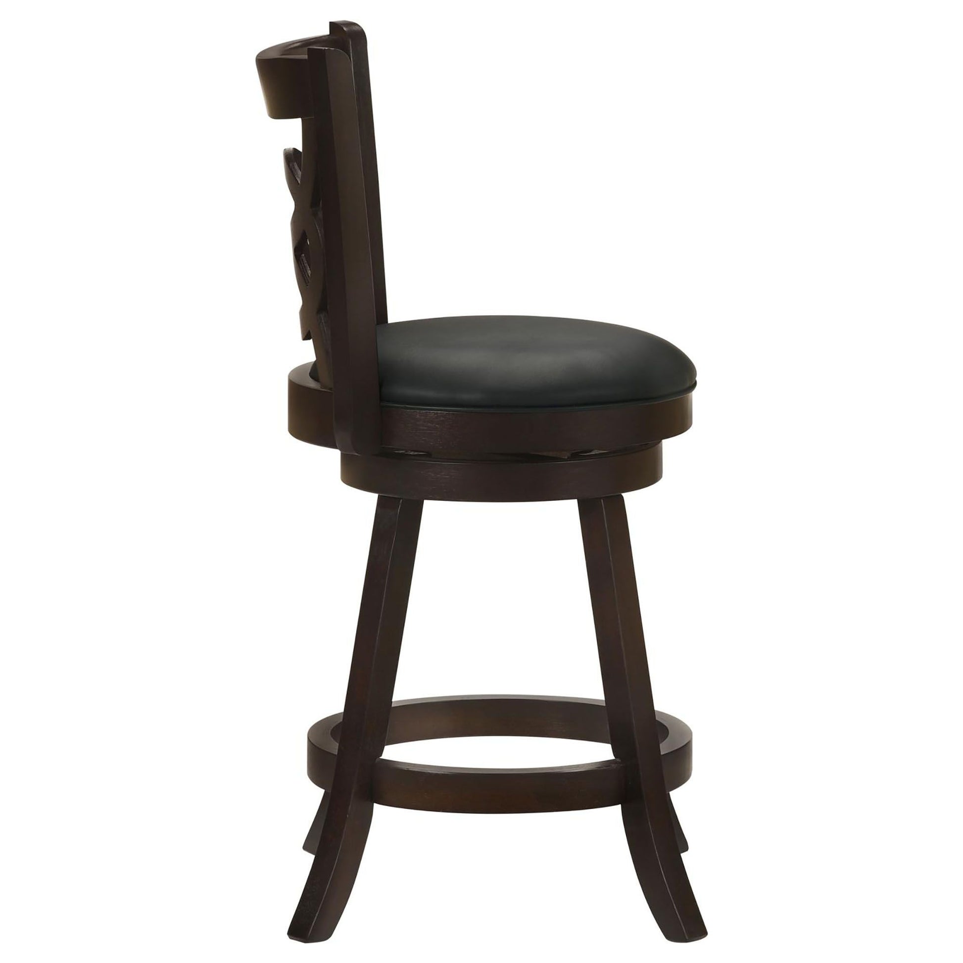Cappuccino and Black Swivel Counter Height Stool (Set of 2) image 7