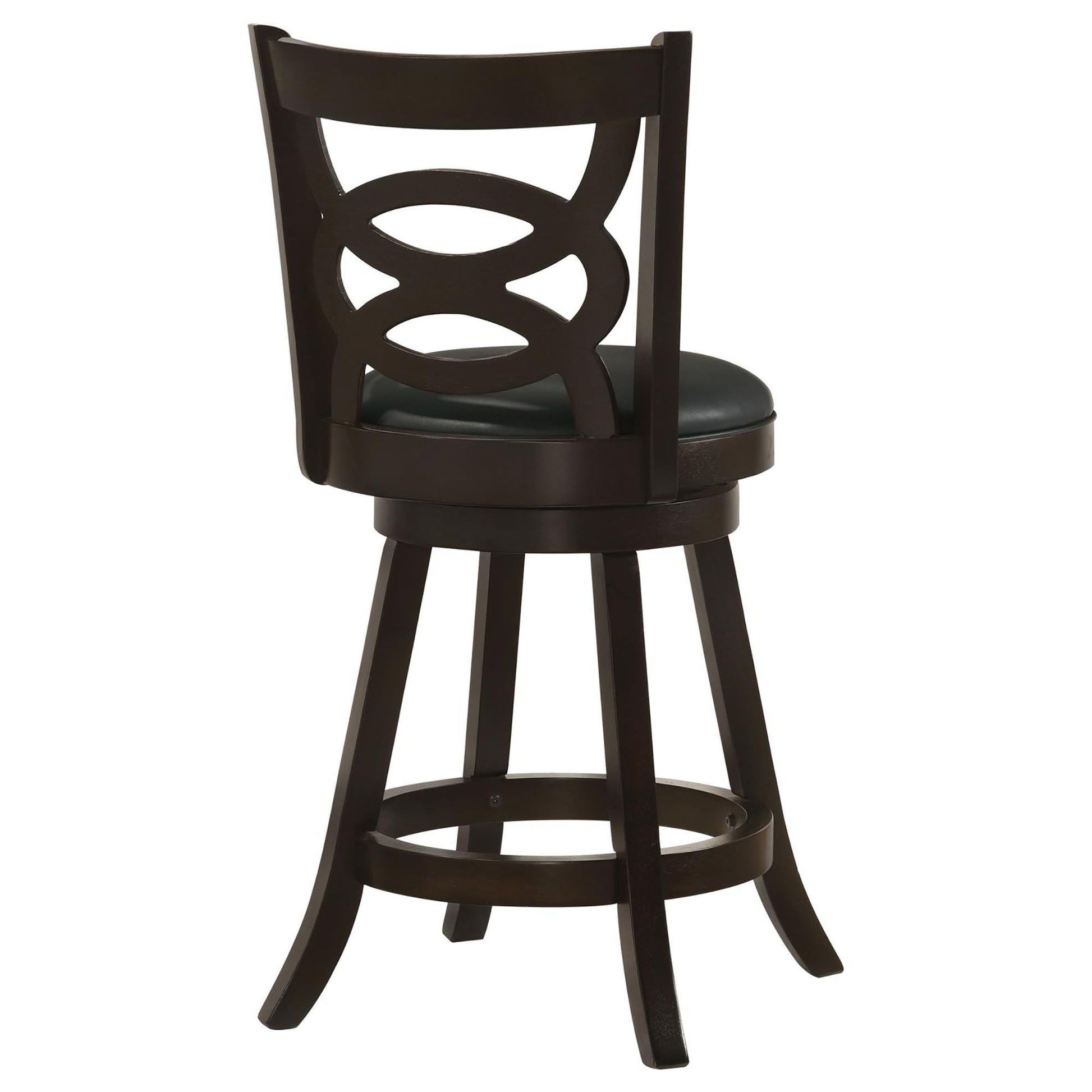 Cappuccino and Black Swivel Counter Height Stool (Set of 2) image 8