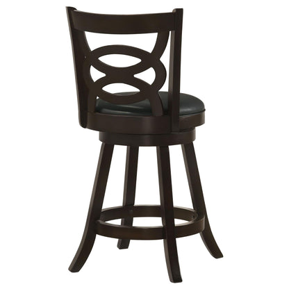 Cappuccino and Black Swivel Counter Height Stool (Set of 2) image 8