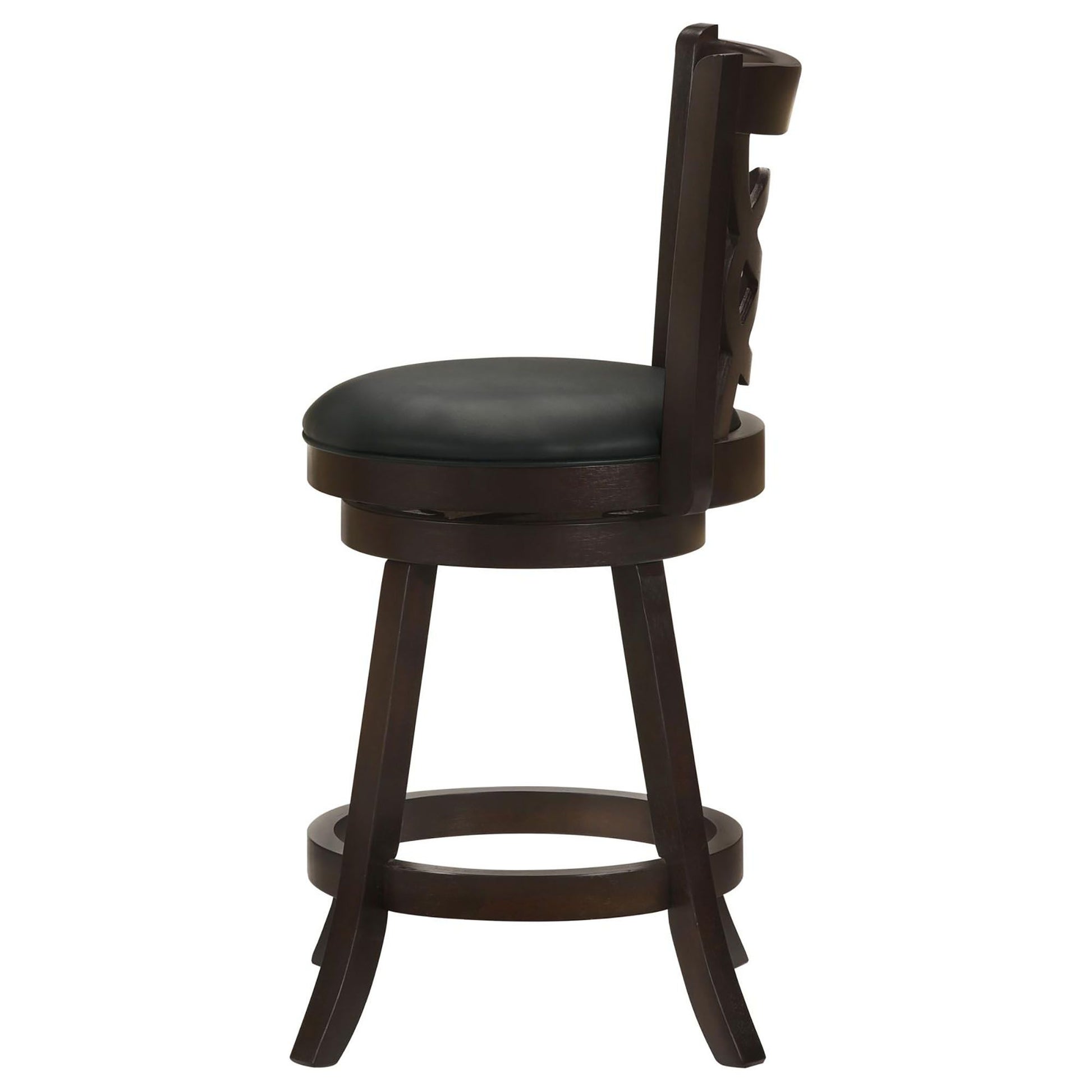 Cappuccino and Black Swivel Counter Height Stool (Set of 2) image 6