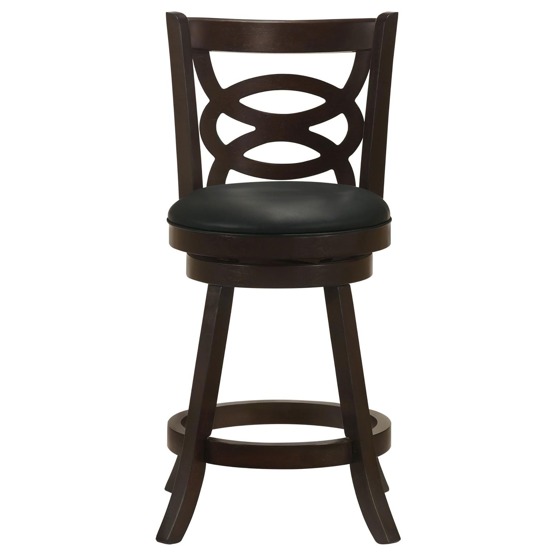 Cappuccino and Black Swivel Counter Height Stool (Set of 2) image 4
