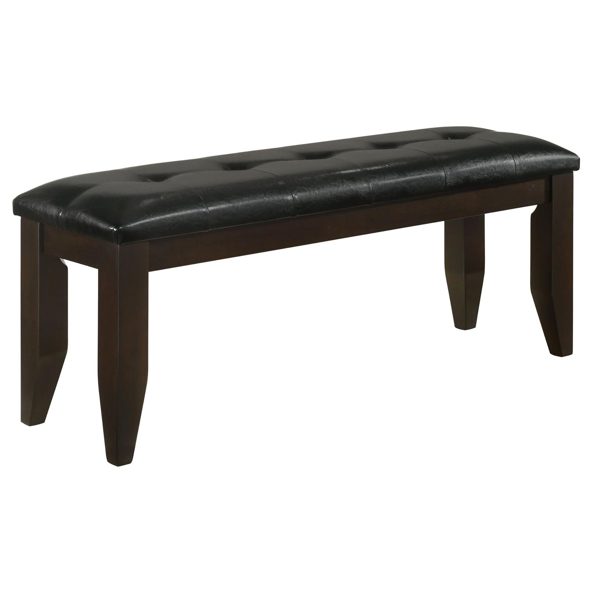 Cappuccino and Black Upholestered Dining Bench image 2