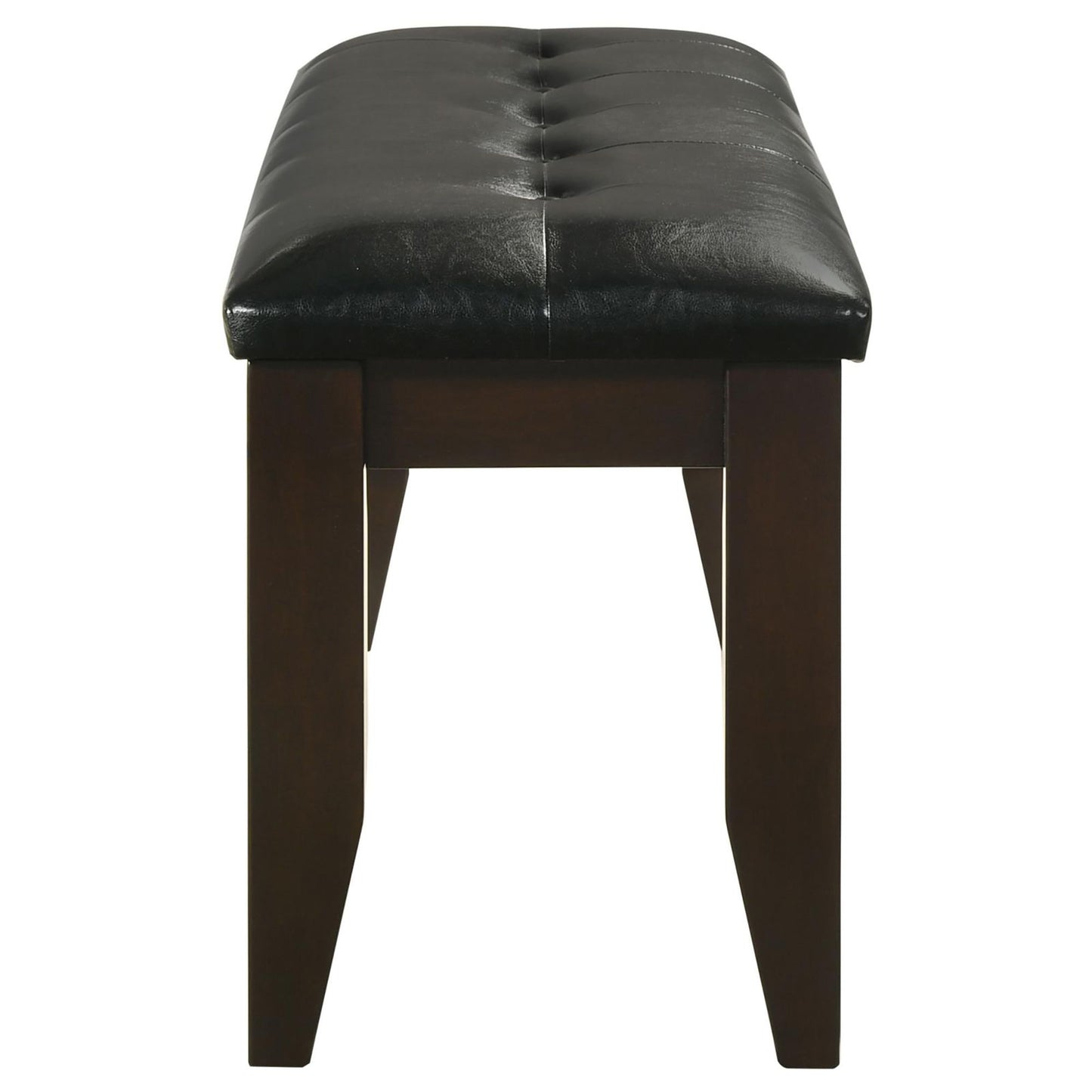 Cappuccino and Black Upholestered Dining Bench image 4