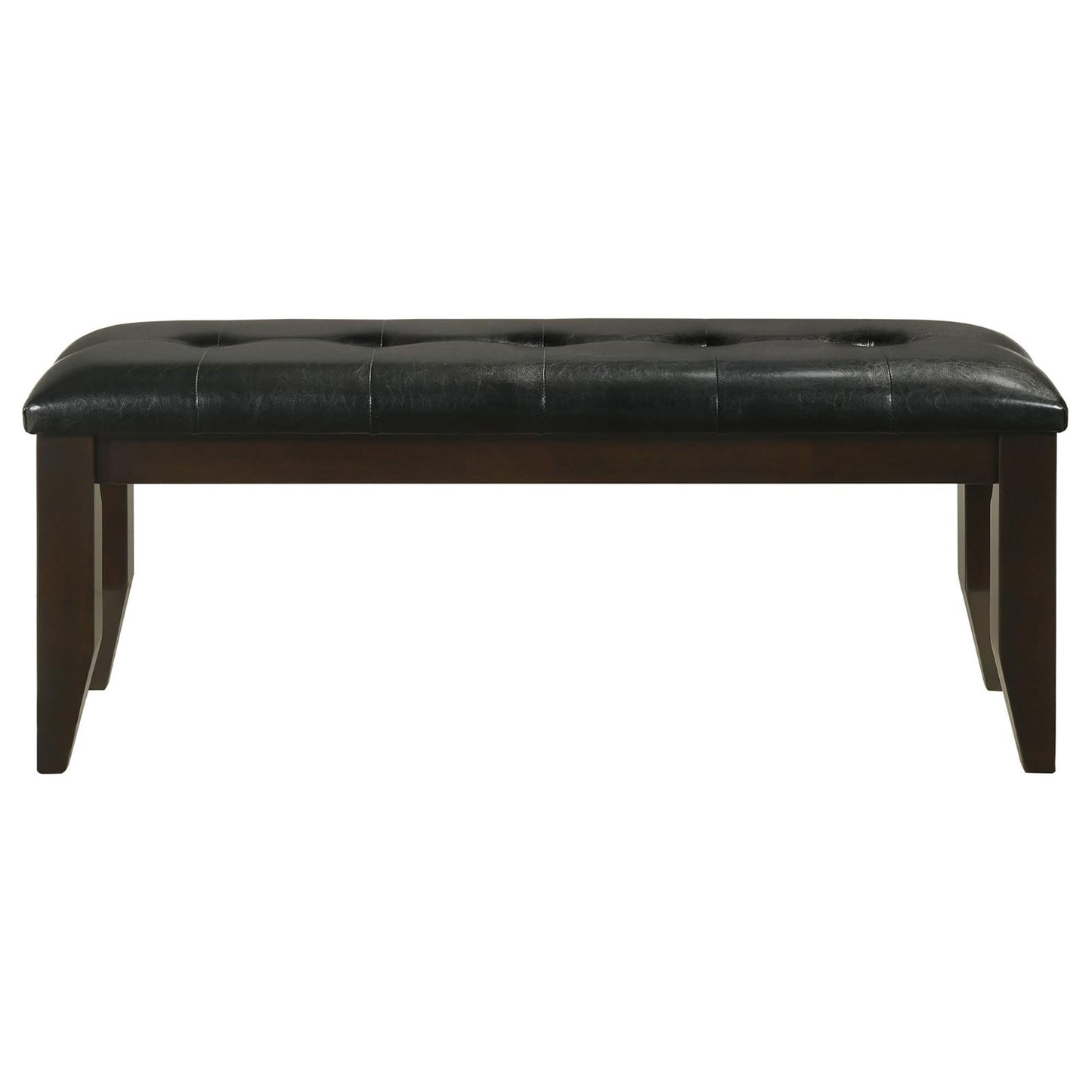 Cappuccino and Black Upholestered Dining Bench image 3