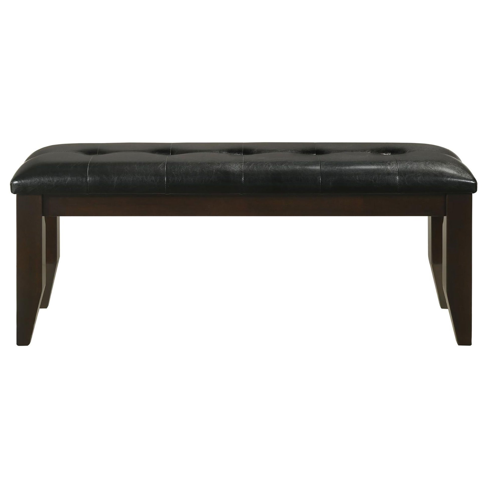 Cappuccino and Black Upholestered Dining Bench image 3