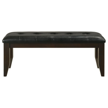 Cappuccino and Black Upholestered Dining Bench image 3