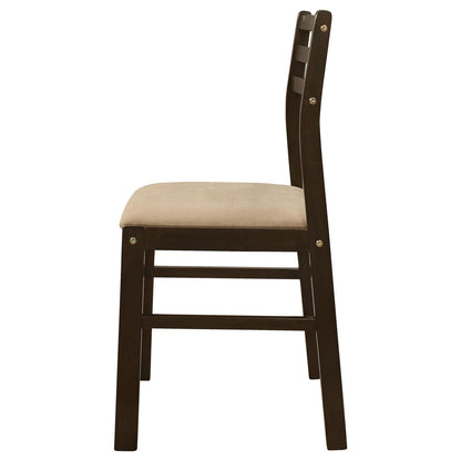 Cappuccino and Tan 3-piece Dining Set with Drop Leaf image 13