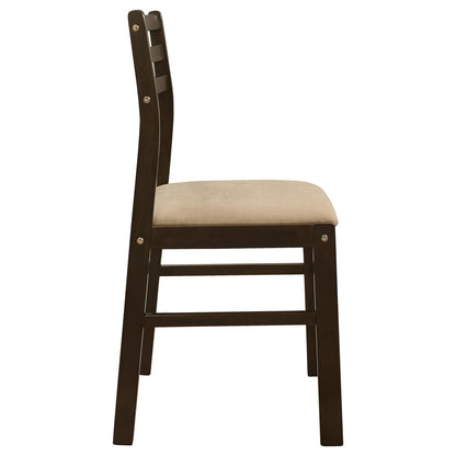 Cappuccino and Tan 3-piece Dining Set with Drop Leaf image 12