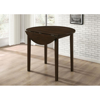 Cappuccino and Tan 3-piece Dining Set with Drop Leaf image 4