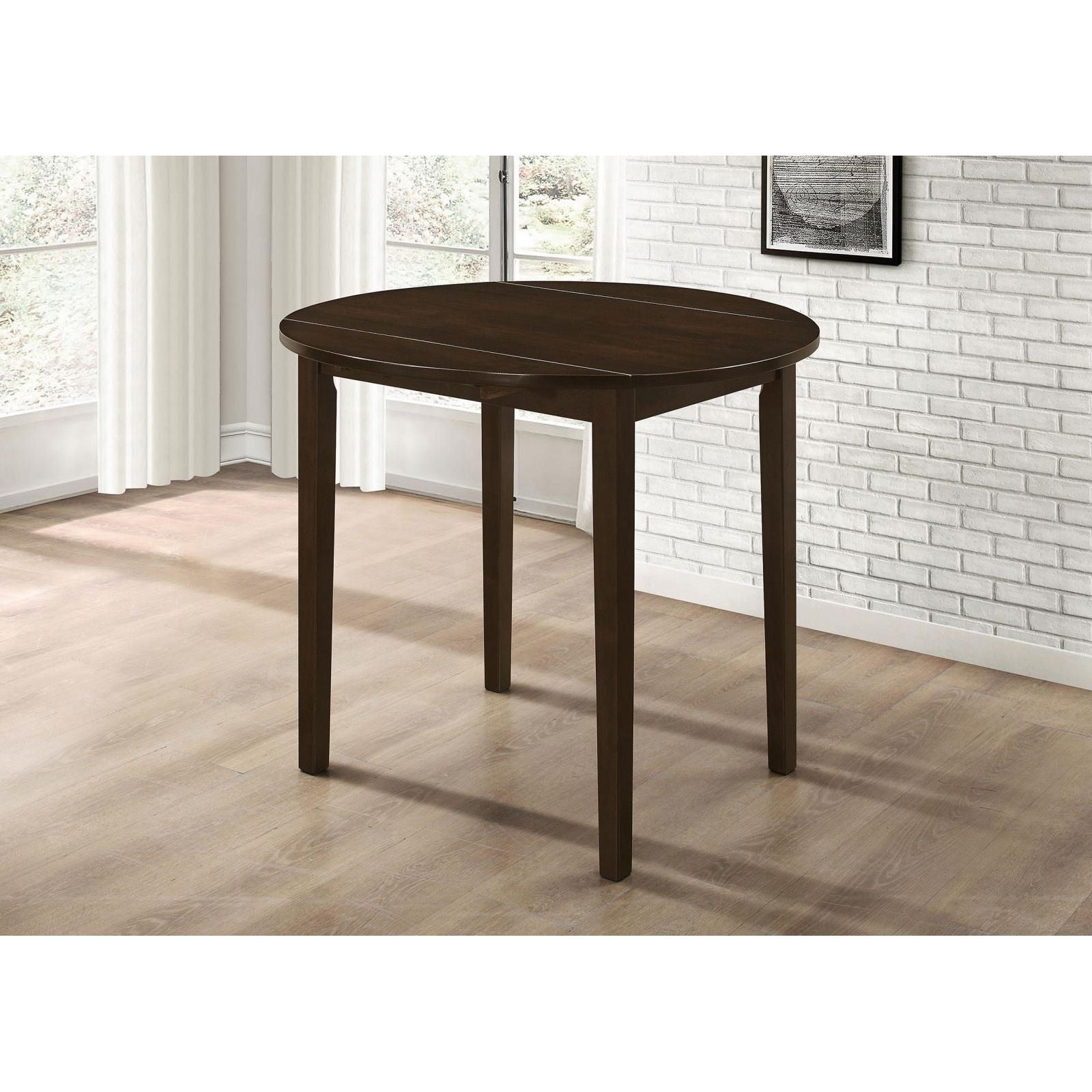 Cappuccino and Tan 3-piece Dining Set with Drop Leaf image 3