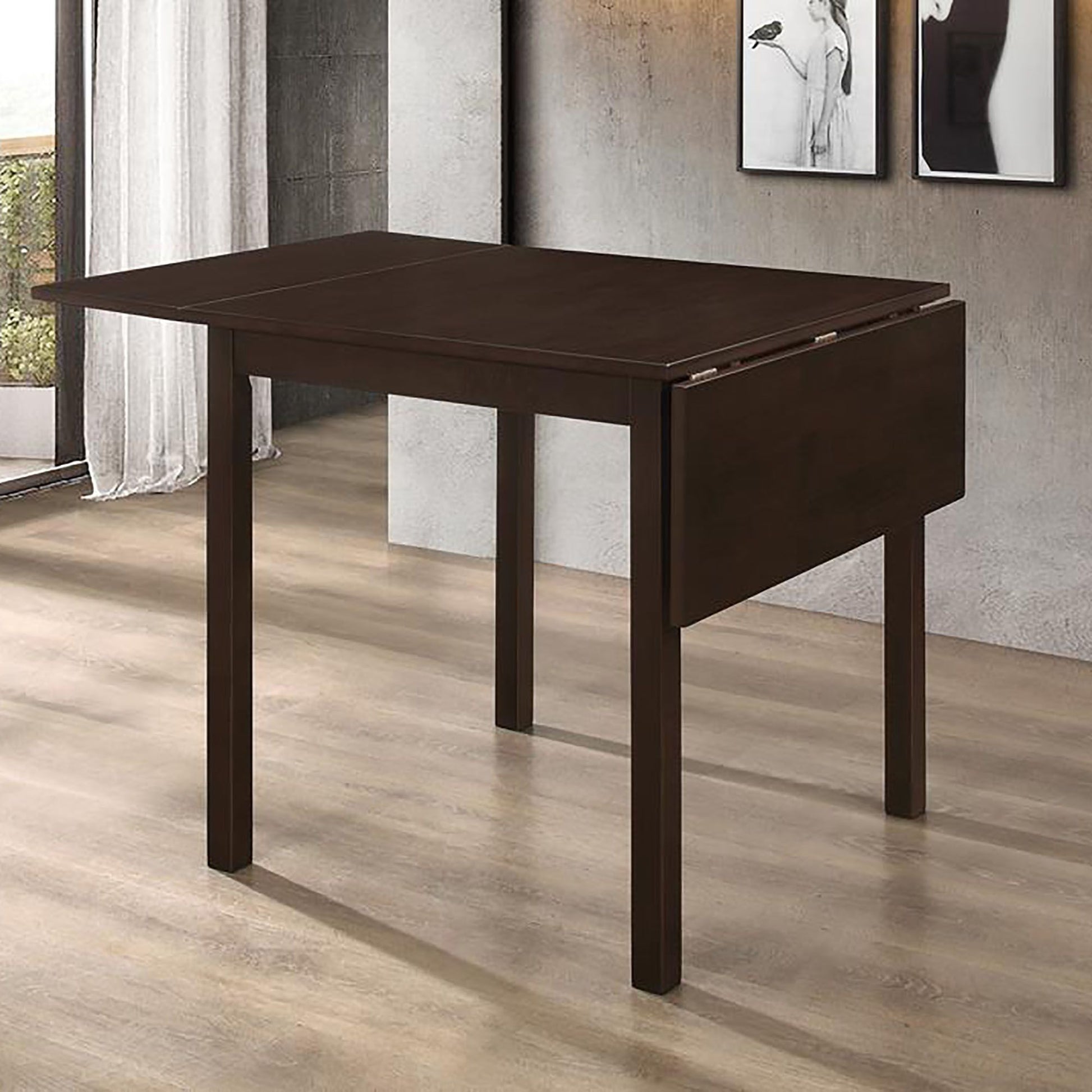 Cappuccino Dining Table with Drop Extension Leaf image 1
