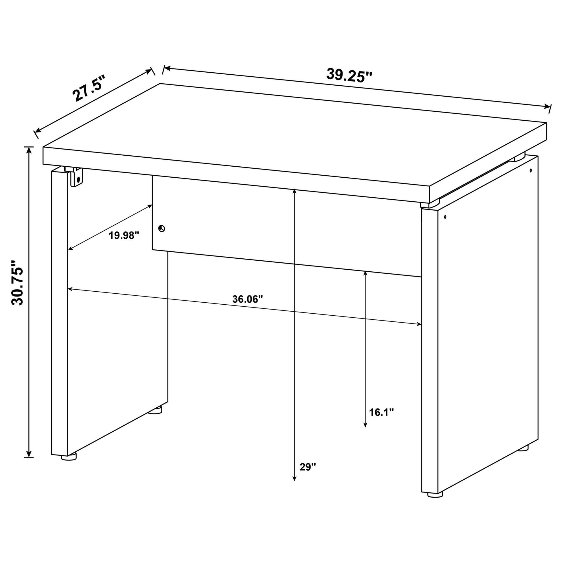 Cappuccino Extension Desk image 5