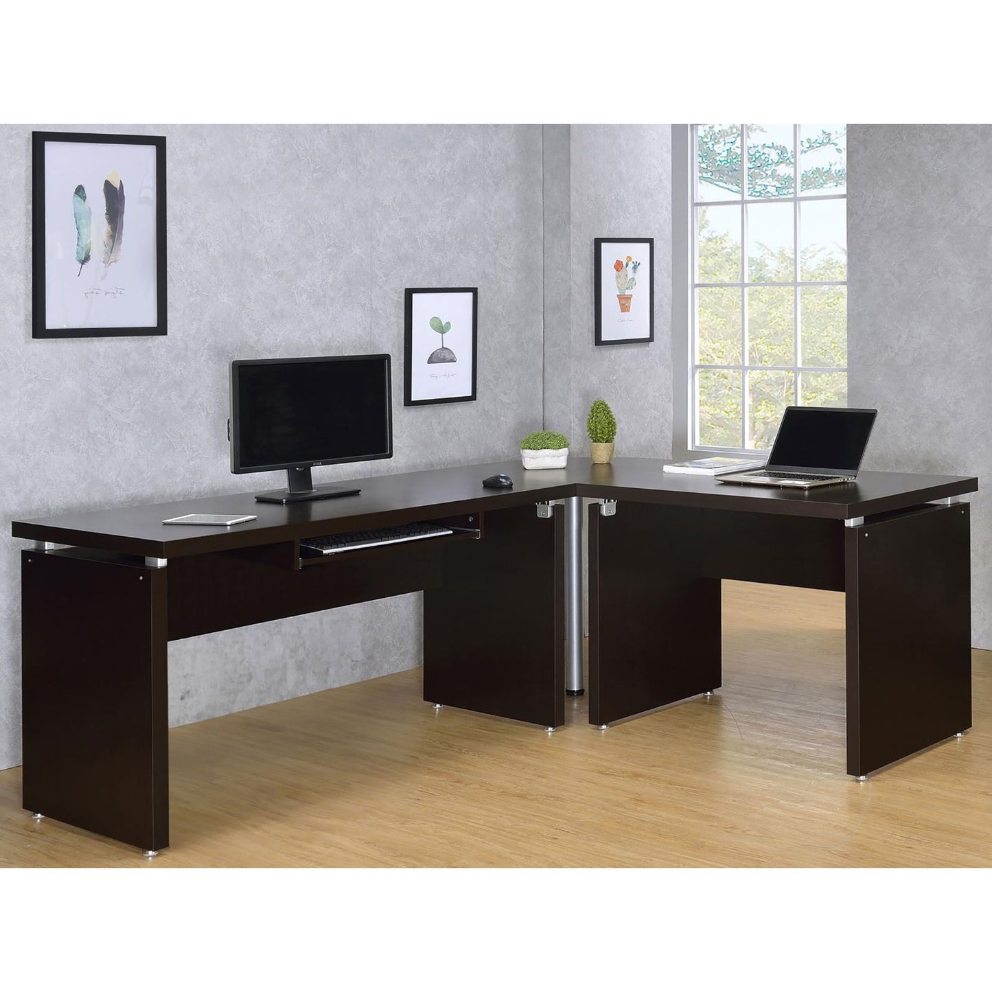 Cappuccino Floating Top Computer Desk image 14