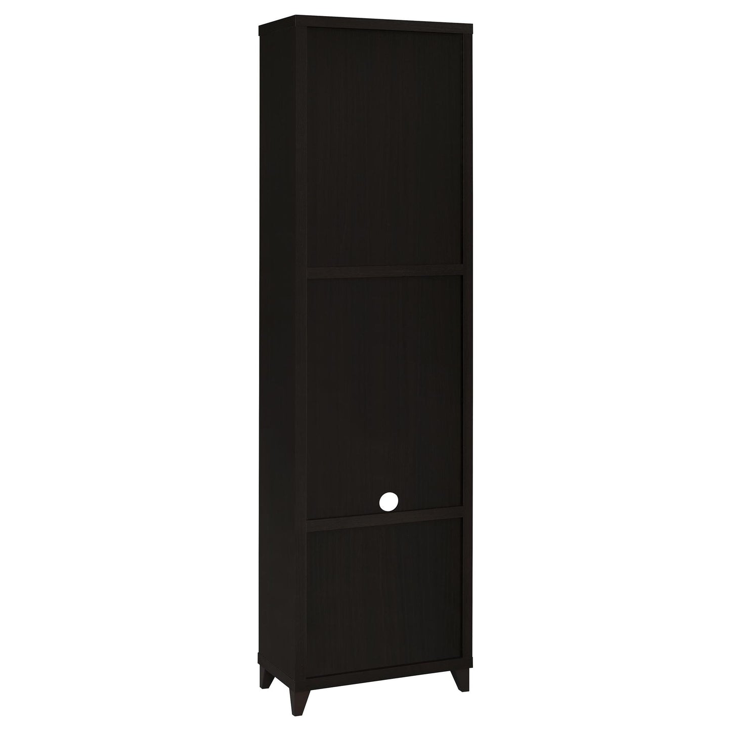 Cappuccino Media Tower with Shelf and Drawer image 6