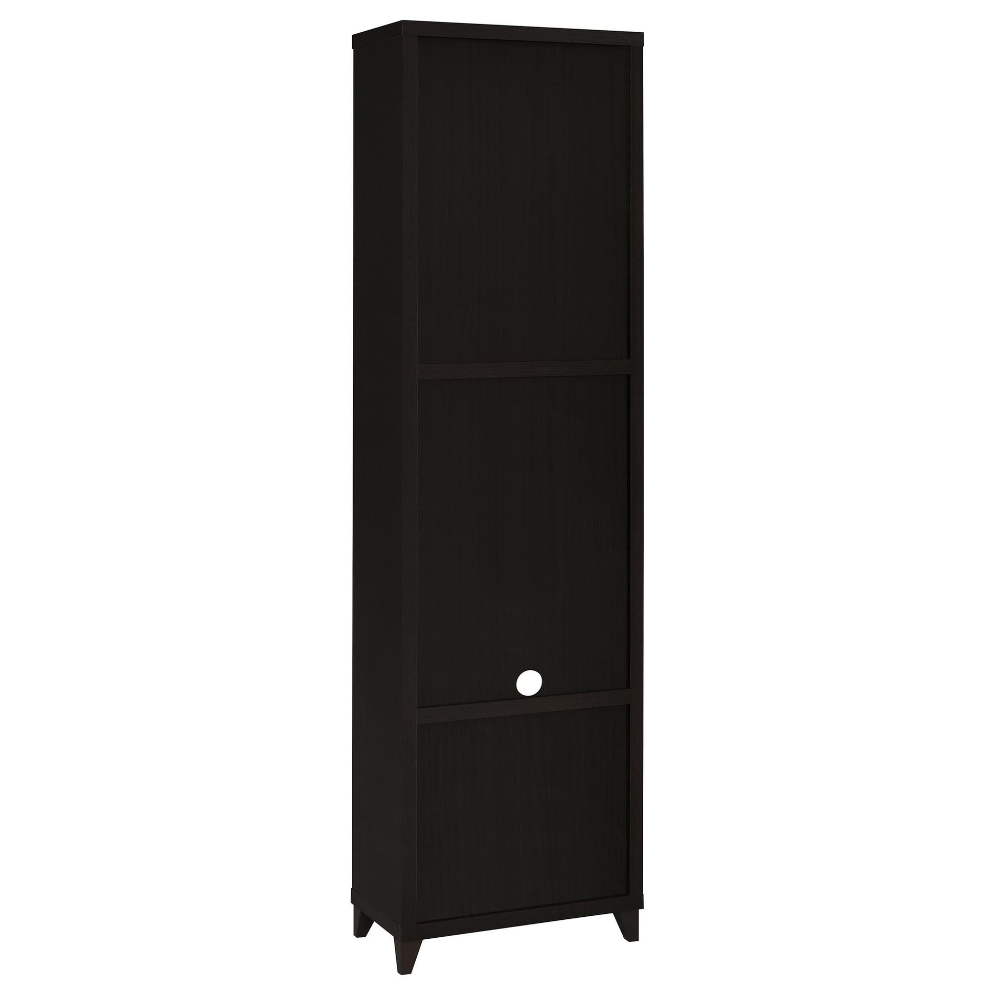 Cappuccino Media Tower with Shelf and Drawer image 6