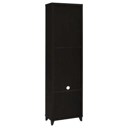 Cappuccino Media Tower with Shelf and Drawer image 6